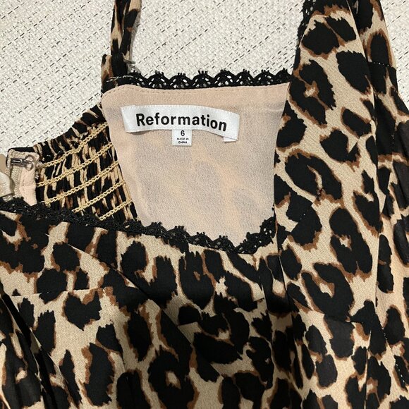 Reformation Felda Dress in Leo Animal Print Size 6 - Picture 12 of 15